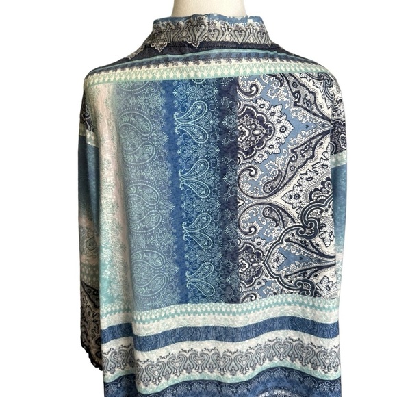 Catherines Open Front Paisley Cardigan Top Size 0X - Picture 5 of 17